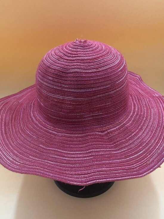 Sun Lily Pink Woven Sun Hat – Wide Brim Lightweight Packable Summer Hat main image 6